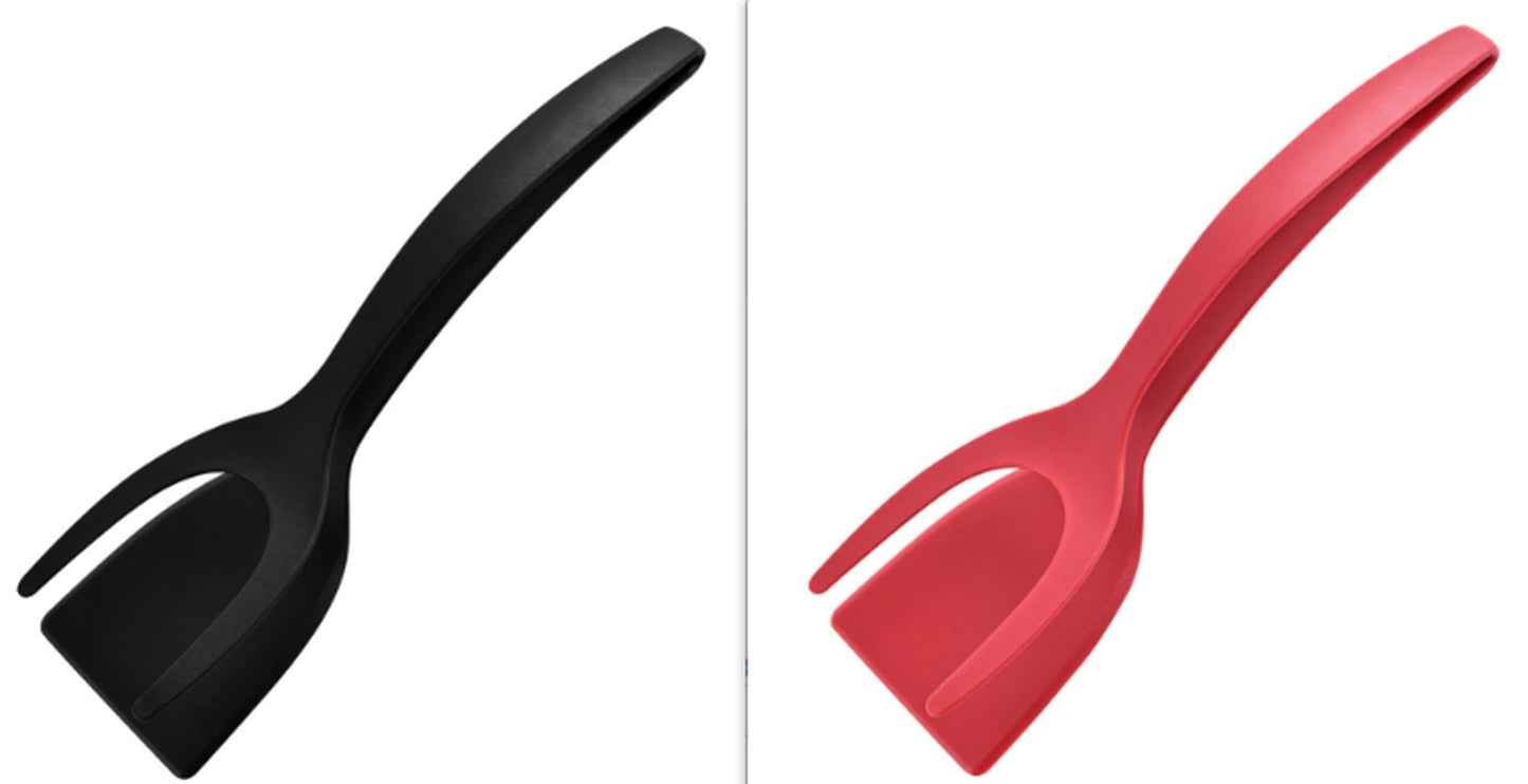 "Versatile 2-in-1 Grip & Flip Tongs - Perfect for Eggs, Pancakes, French Toast & More!"